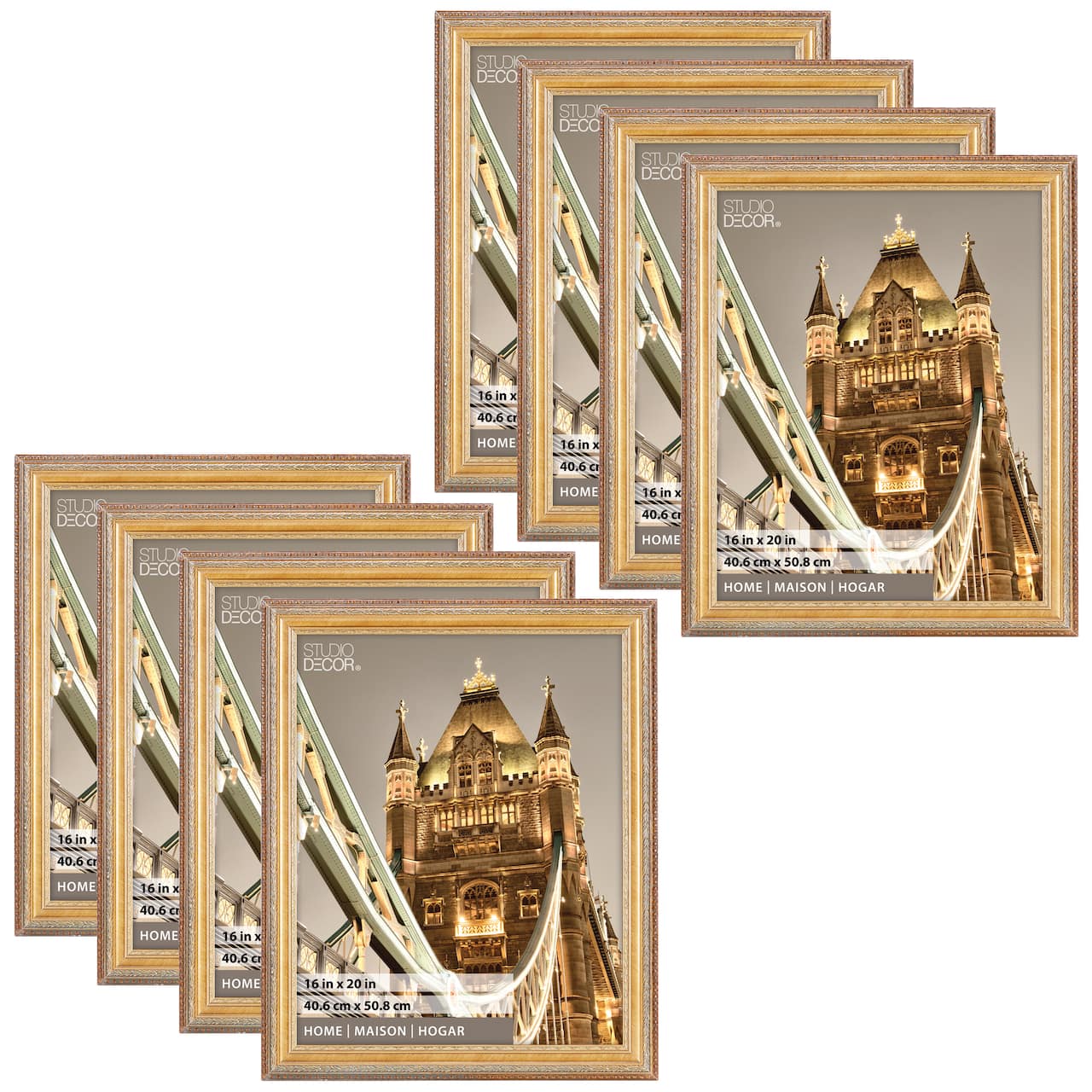 8 Pack: Gold 16" x 20" Pompeii Frame, Home Collection By Studio Décor®